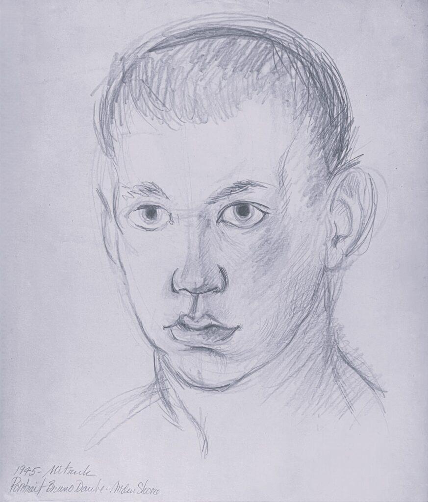 Stanley Mitruk, drawing, portrait of Bruno Daube